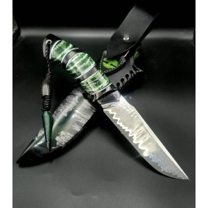 ЗНАХАР V ніж ручної роботи Павла Гончаренка, сталь s390 в нержавіючому дамаску, 66 HRC. Photo 3